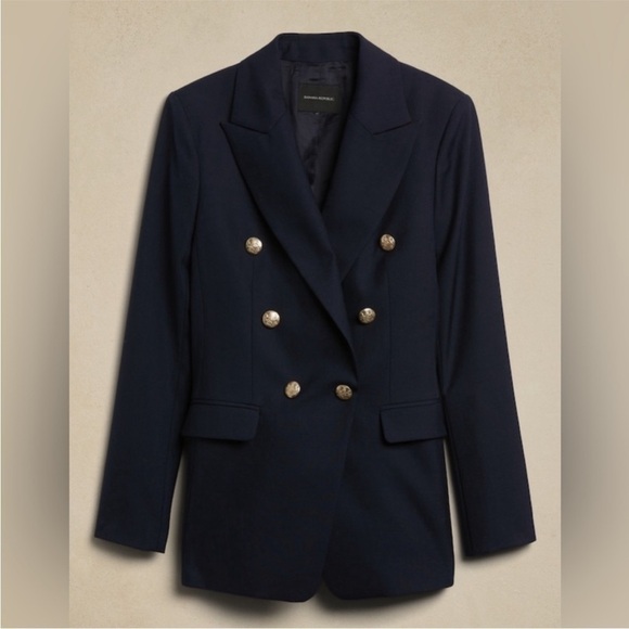 NWT! Banana Republic Navy Blue Captain's Blazer - Multiple Sizes - Picture 4 of 7